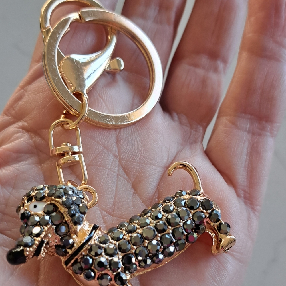 Sale-Dachsund Sparkle Keychain, NEW - Picture 3 of 4